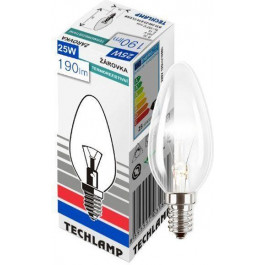   Techlamp Лампа накаливания B35 25 Вт E14 230 В прозрачная (8595557031864)