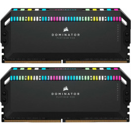   Corsair 32 GB (2x16GB) DDR5 6000 MHz Dominator Platinum RGB Black (CMT32GX5M2B6000C30)