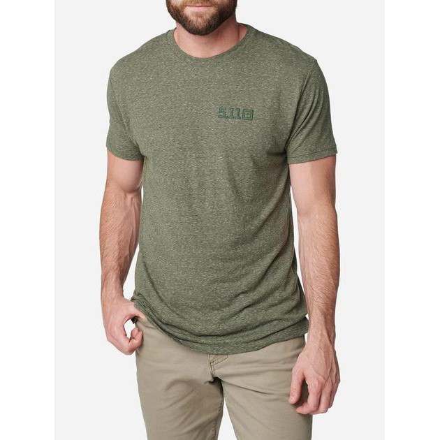 5.11 Tactical Футболка  Triblend Legacy Short Sleeve Tee 41230ABL-223 S Military Green Heather (2000980595945) - зображення 1