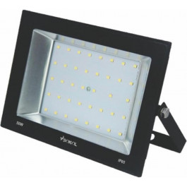   Sokol LED-SLТ- 50W 220В 3500lm 6500K  алюмінієвий корпус, гартоване скло (99314)