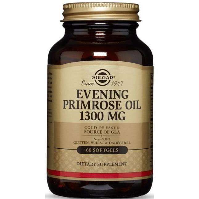 Solgar Масло вечерней примулы (Evening Primrose oil) 1300 мг 60 капсул (SOL01057) - зображення 1