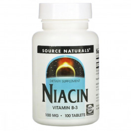   Source Naturals Ніацин (В3)  100 мг 100 таб (SN0501)