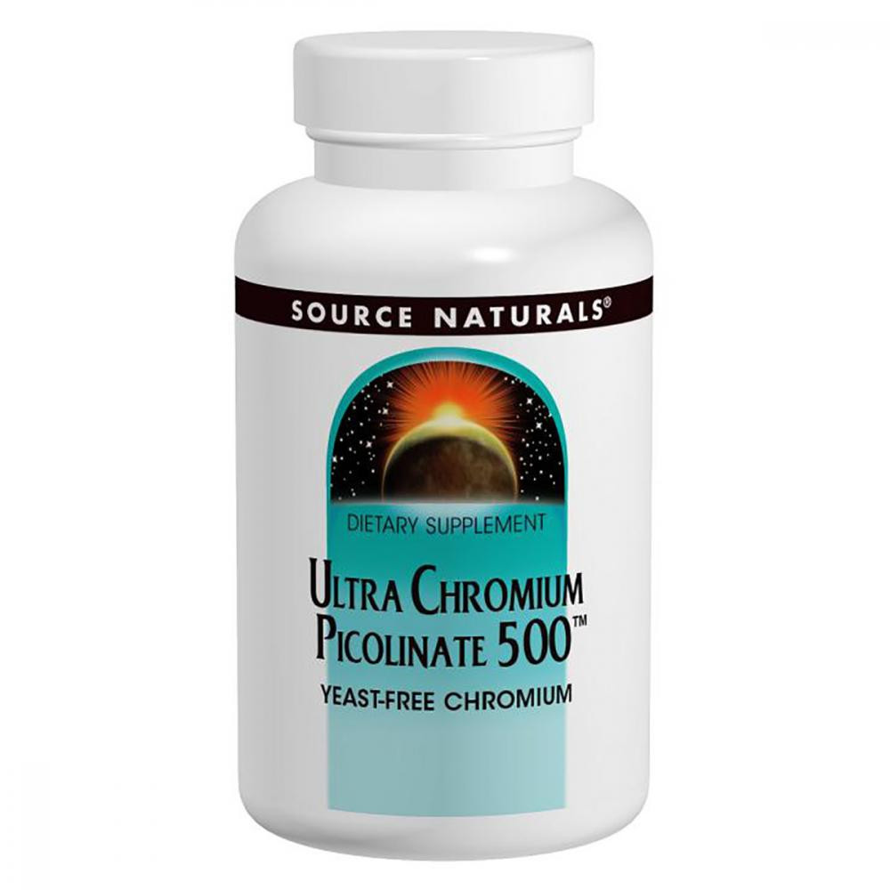 Source Naturals Ультра Хром піколінат 500мкг, , 120 таблеток - зображення 1