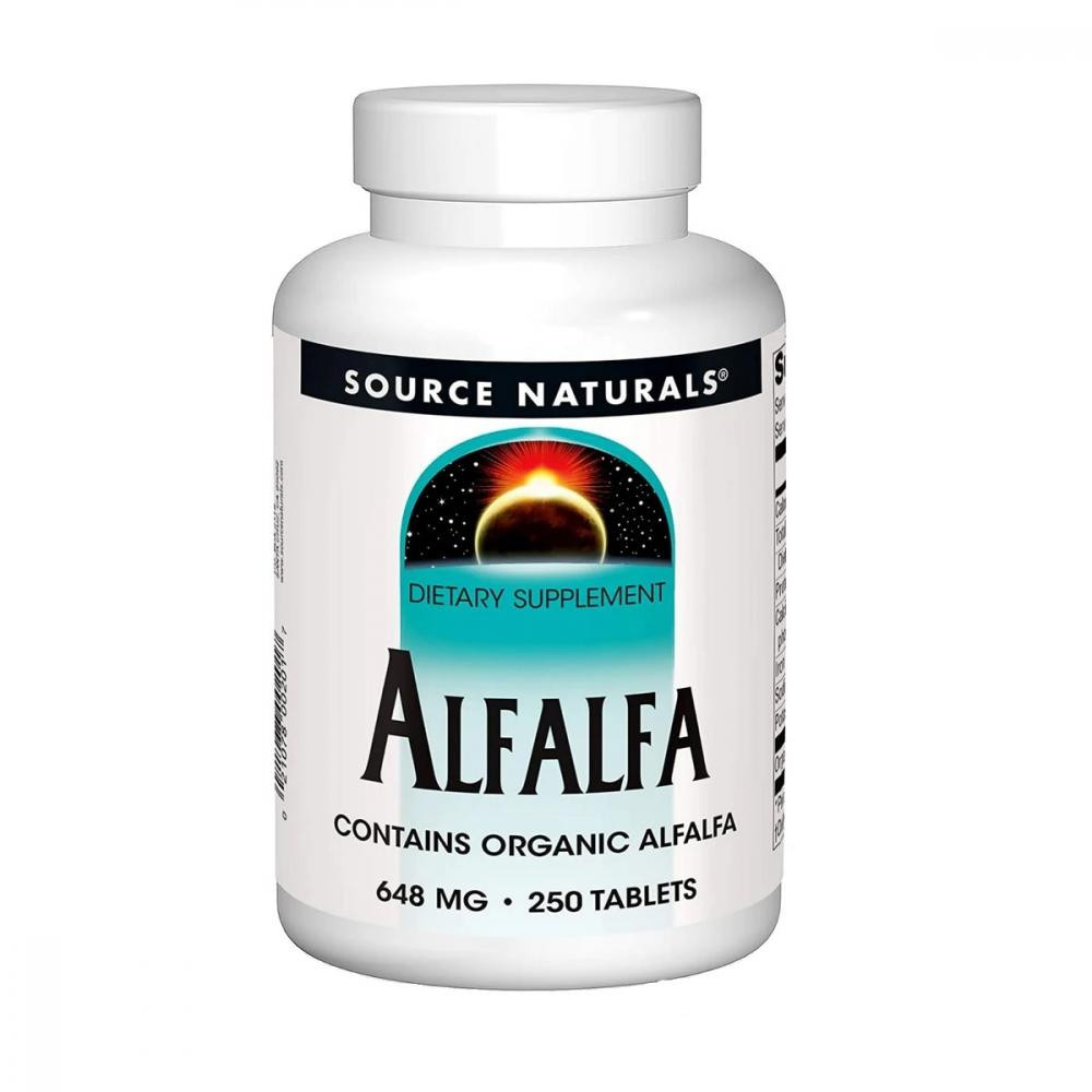 Source Naturals Люцерна, 648мг, Alfalfa, 250 таблеток (SN0201) - зображення 1