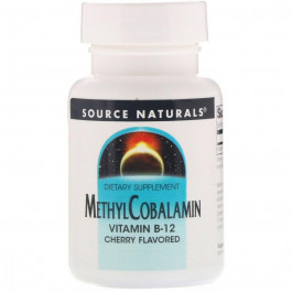   Source Naturals Метилкобаламін, Вітамін В12, 5 мг, Смак Вишні, MethylCobalamin Vitamin B12, , 30 таблеток для розсмо