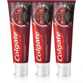   Colgate Max White Charcoal відбілююча зубна паста з вугіллям 3 x 75 мл