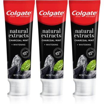 Colgate Natural Extracts Charcoal + White відбілююча зубна паста з вугіллям 3 x 75 мл - зображення 1