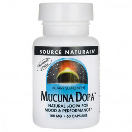   Source Naturals Мукуна Пекуча, Mucuna Dopa, 60 капсул (SN2191)