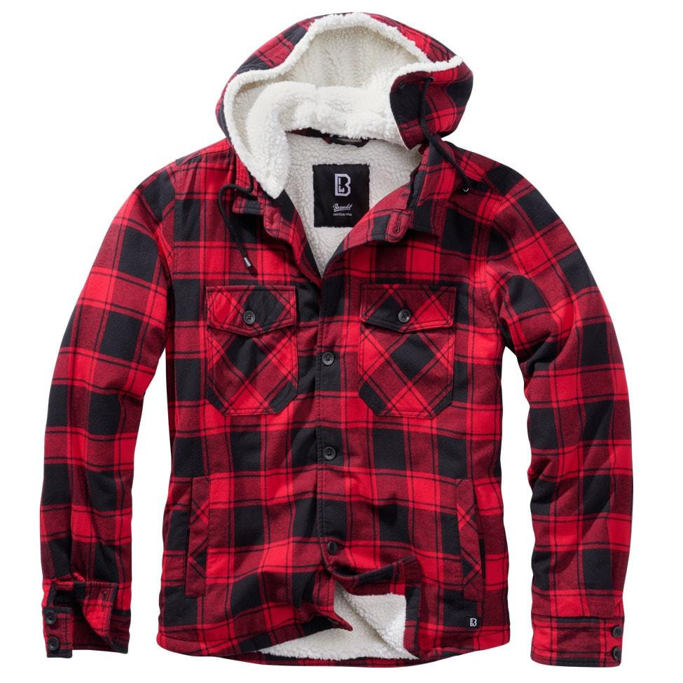 Brandit Куртка  Lumberjacket Hooded Red/Black S - зображення 1