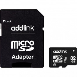   addlink 32 GB microSDHC class 10 UHS-I + SD Adapter AD32GBMSH310A