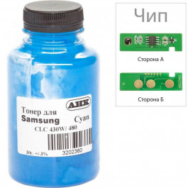   AHK Тонер + чип для Samsung SL-C430 Cyan 30 г (3202629)