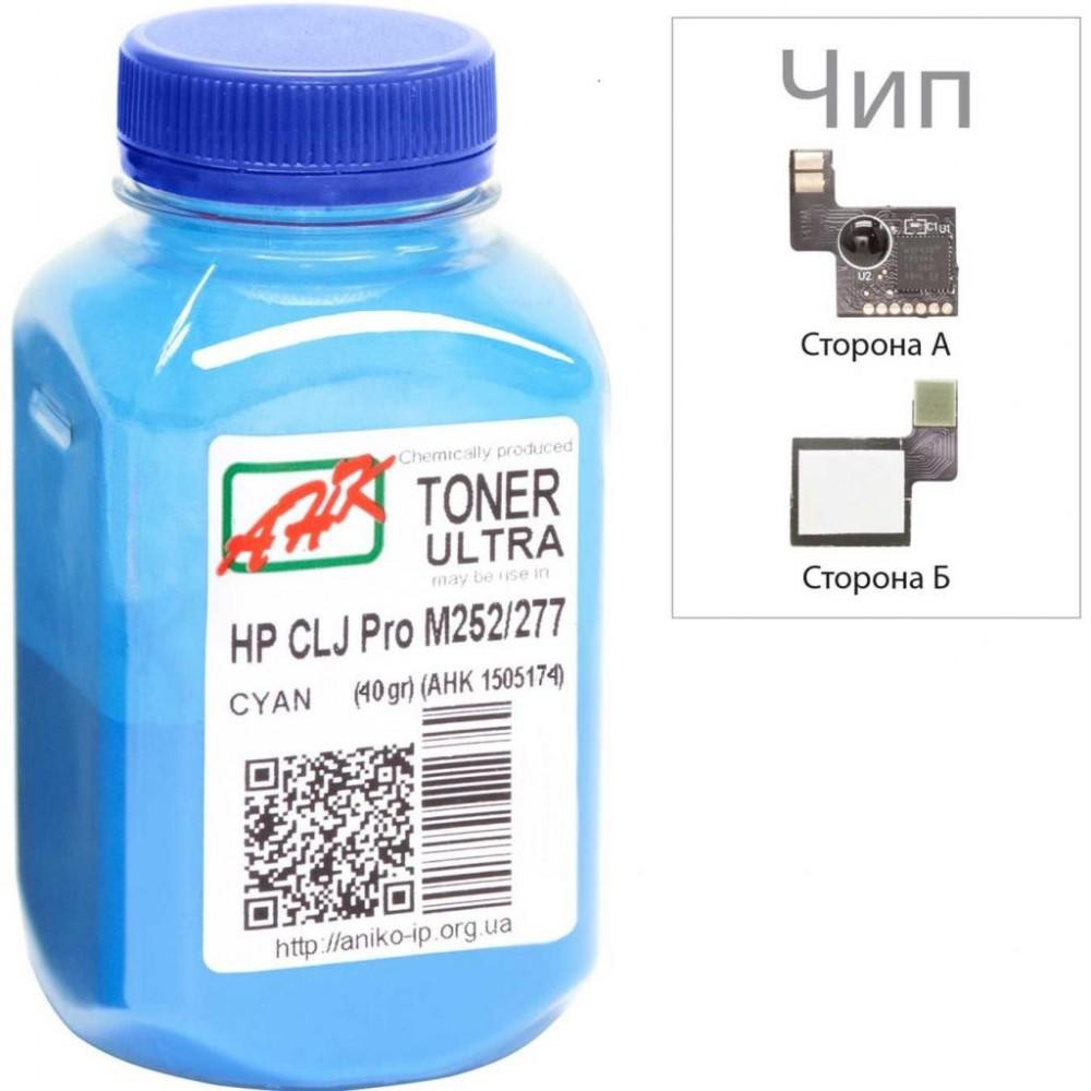 AHK Тонер+чип HP CLJ Pro M252 / M277 бутль 40г Cyan (1505175) - зображення 1