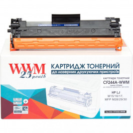   WWM Картридж для HP LJ M15/16/17, MFP M28/29/30 CF244A Black (CF244A-WWM)