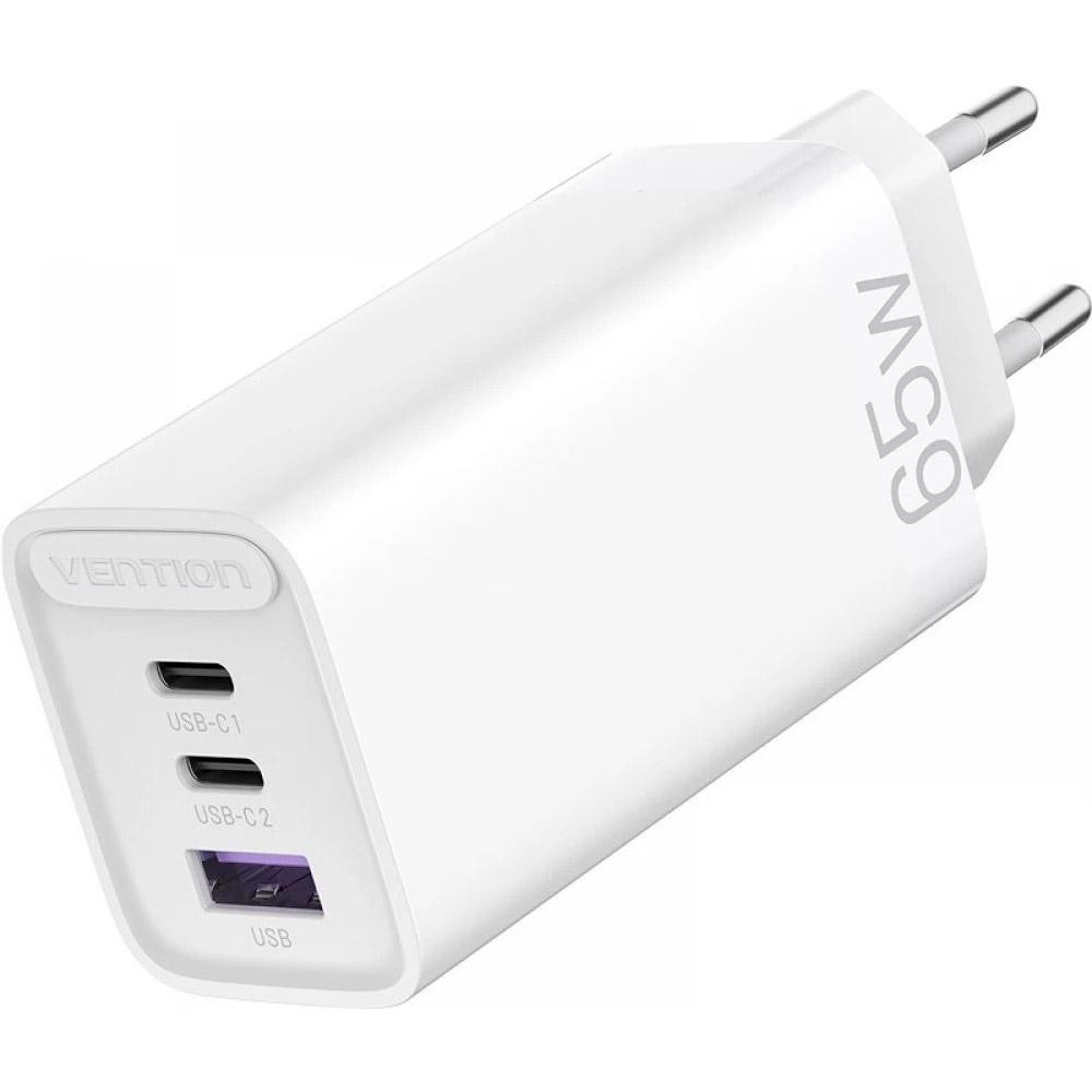 Vention 65W GaN Charger White (FEDW0-EU) - зображення 1