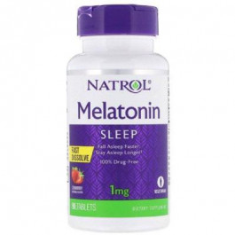   Natrol Melatonin, Fast Dissolve, Strawberry, 1 mg, 90 Tablets (NTL-06324)