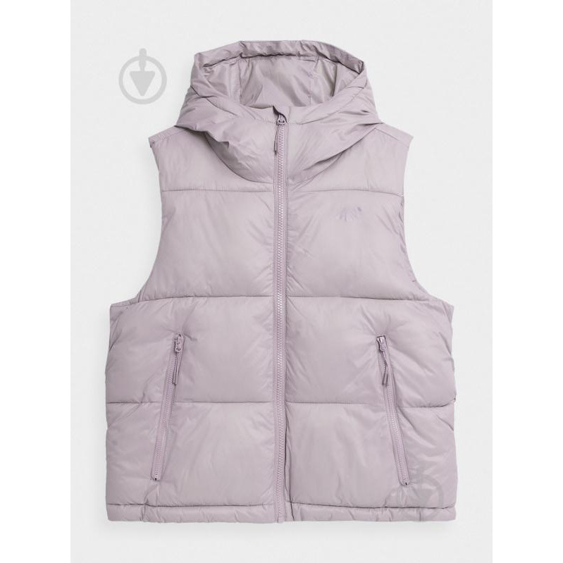 4F Теплий жилет короткий жіночий  Vest F073 4FAW23TVESF073-56S L Рожевий (5904698480814) - зображення 1