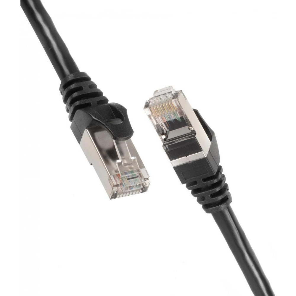 2E UTP Cat 6 RJ45 0.2m Black (2E-PC6COP-020BK) - зображення 1