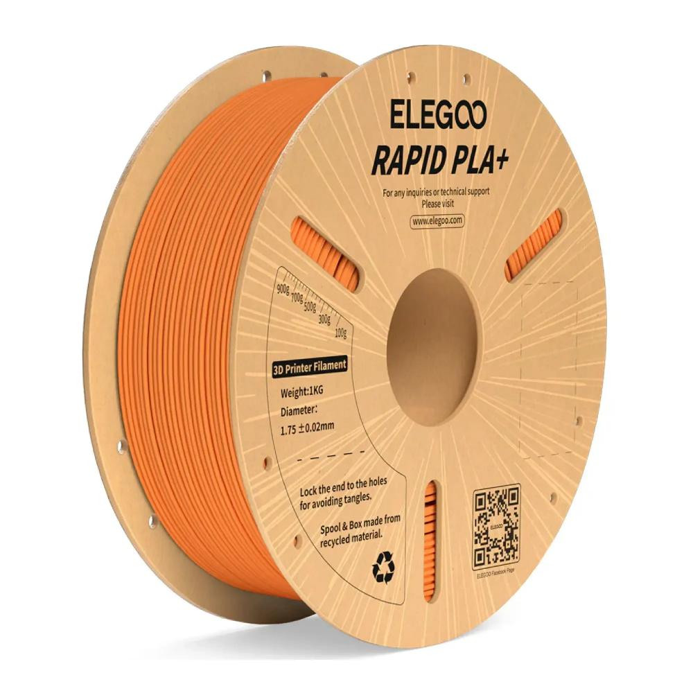 ELEGOO Rapid PLA Plus Filament (пластик) для 3D принтера  1кг, 1.75мм, помаранчевий (50.203.0120) - зображення 1