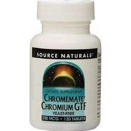   Source Naturals Хром GTF  ChromeMate 200 мкг 120 таб (SN0340)