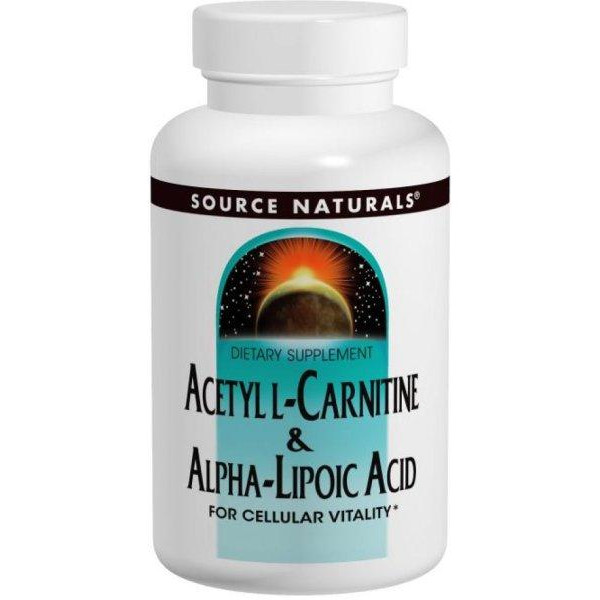 Source Naturals Ацетил L-карнітин і альфа-ліпоєва кислота  60 таб (SN1799) - зображення 1