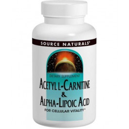   Source Naturals Ацетил L-карнітин і альфа-ліпоєва кислота  60 таб (SN1799)