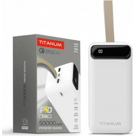   TITANUM 741S 50000mAh 22.5W White (TPB-741S-W)