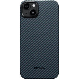   Pitaka MagEZ Case 4 Twill 1500D Black/Blue for iPhone 15 (KI1508)