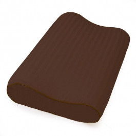   MirSon Наволочка 10016 Satin Stripe 30-0006 Dark Brown  43х59х10 см - Classic (2200006232384)