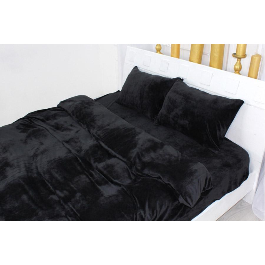 MirSon Наволочка Велюр Winter Frost 28-0007 Black Velvet  50х70 см (2200004000749) - зображення 1