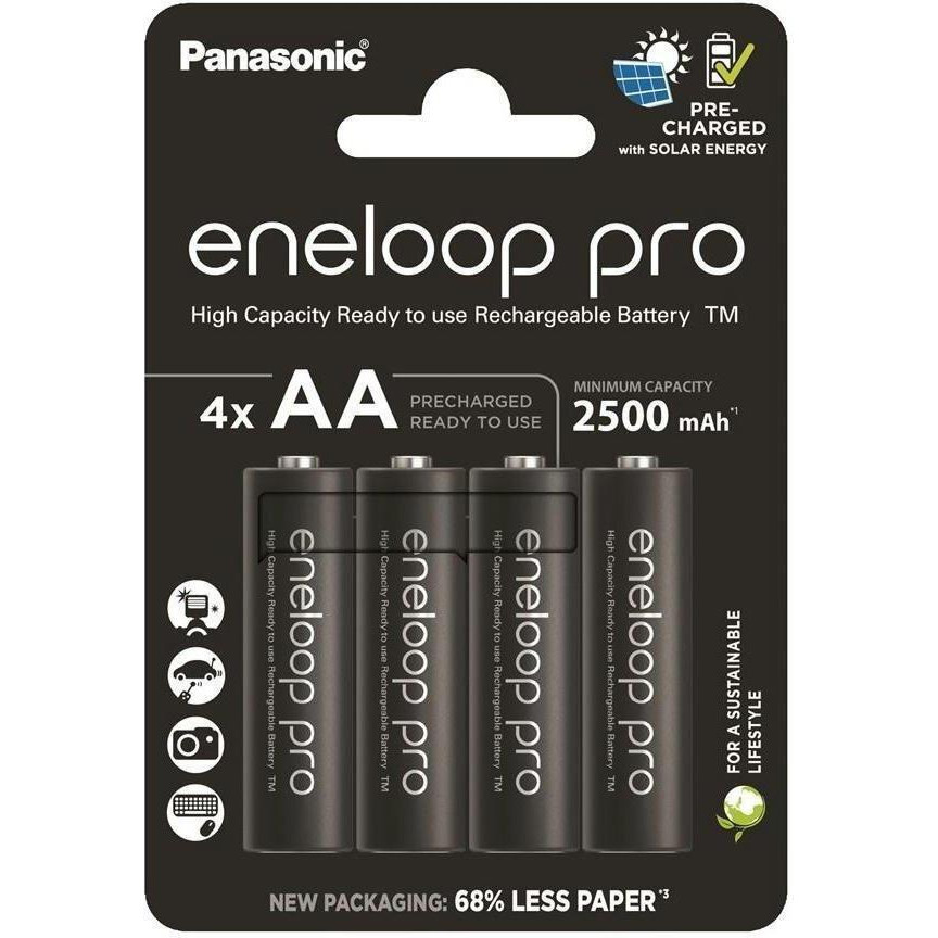 Panasonic Eneloop Pro AA 2500mAh NI-MHx4 (BK-3HCDE/4CP) - зображення 1