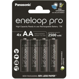   Panasonic Eneloop Pro AA 2500mAh NI-MHx4 (BK-3HCDE/4CP)