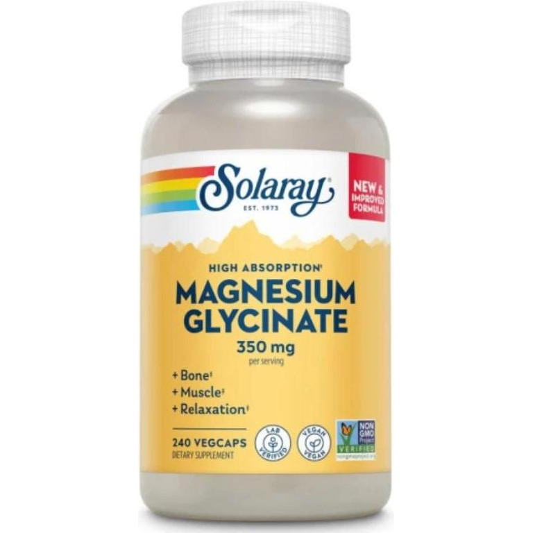 Solaray Magnesium Glycinate 350 mg 240 капсул - зображення 1