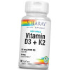 Solaray Vitamin D3 + K2 60 Veg Caps - зображення 3