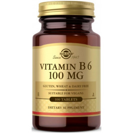   Solgar Vitamin B6, 100 mg, 100 Tabs