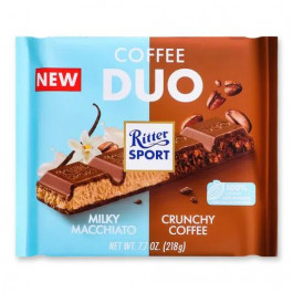   Ritter Sport Шоколад молочний  Duo з кавовою начинкою, 218 г (4000417663214)