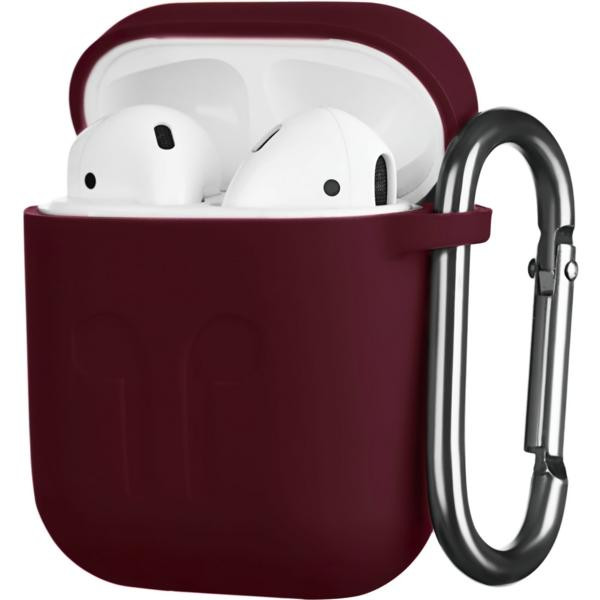 2E Чохол  для Apple AirPods, Pure Color Silicone Imprint (1.5 mm), Marsala (2E-AIR-PODS-IBSI-1.5-M) - зображення 1