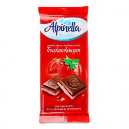   Alpinella Шоколад молочний  Truskawkowym, 100 г (5901806000216)