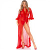 Leg Avenue Довгий халат  Marabou Trimmed Red (86111) - зображення 1