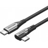 Vention USB2.0 Type-C Right Angle 3A Cable 0.5м Gray (TRAHD) - зображення 1