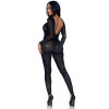 Leg Avenue Комбинезон сексуальный  Sheer Rhinestone, XS, со стразами, черный (85636/XS) - зображення 2