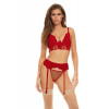 Rene Rofe BOMBSHELL BOUDOIR PEEK A BOO WIRE 3 PC SET (75338798REDS) - зображення 1