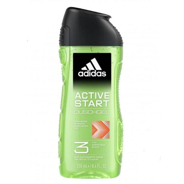 Adidas Гель для душа Аdidas 3 в 1 Body, Hair And Face Pure Game 250 мл (3607340725289) - зображення 1