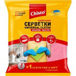 Chisto Салфетки универсальные Практик, 3+1 шт. (4823098407928)