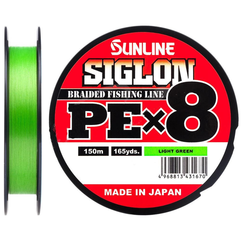 Sunline Siglon PE X8 / Light Green / #0.6 / 0.132mm 150m 4.5kg - зображення 1