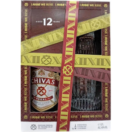   Chivas Regal Виски 12 years old, 0.7л 40% + 2 стакана (5000299601884)