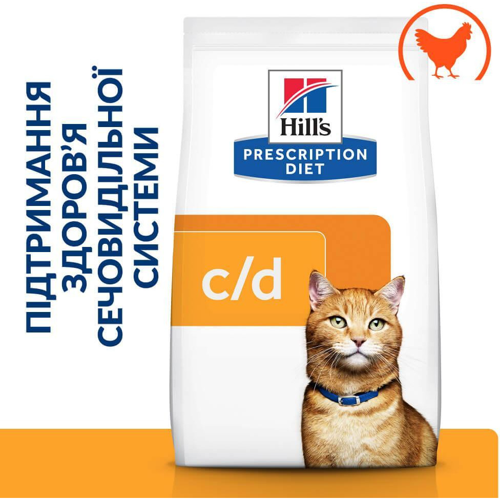 Hill's Prescription Diet Feline c/d Multicare Urinary Care Chicken 3 кг (605890) - зображення 1