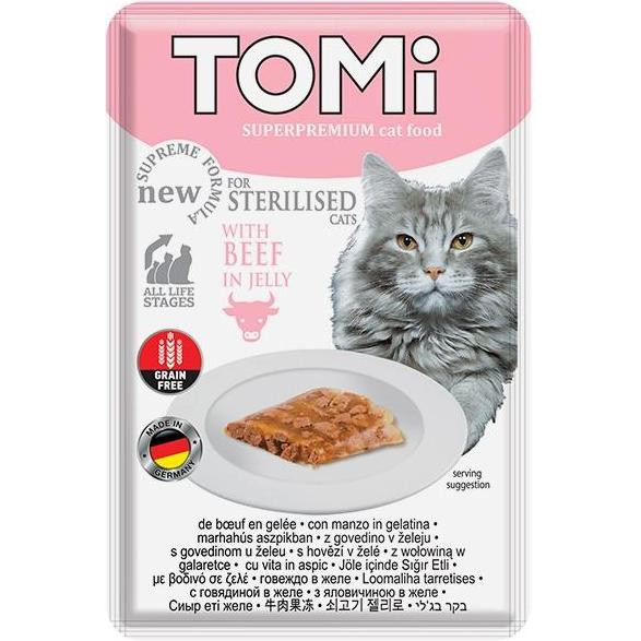 TOMi Sterilised Beef in Jelly 85 г (157251) - зображення 1