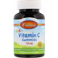 Carlson Labs Kids Vitamin C Gummies 125 mg Вітамін С для дітей зі смаком апельсина 60 жувальних таблеток - зображення 1