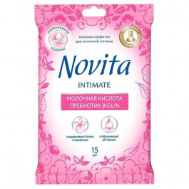   Novita Влажные салфетки  Intimate Soft 15 шт. (4823071616262)