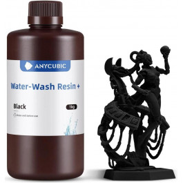   Anycubic Фотополімерна смола  Water-wash Resin Plus, 1кг, чорний (SSXBK-104D)